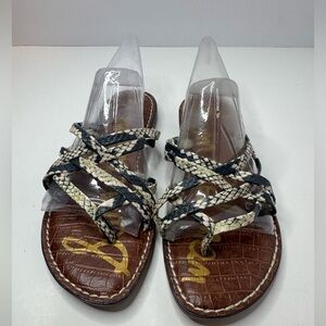 Sam Edelman Georgette Snake Print Strappy Sandals Women's Size 6M